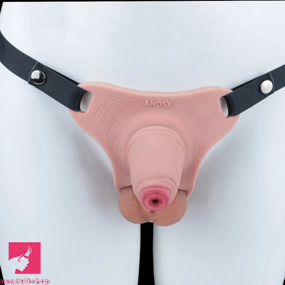 3.54in Strap on Chastity Dildo Wearable Realistic Cock Cage For Men Dilator