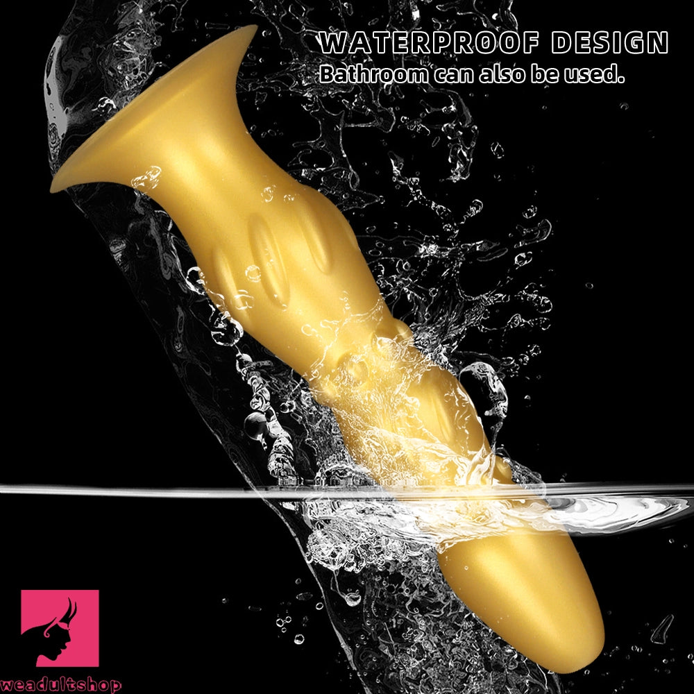 8.07in 11.22in Gold Silicone Large Anal Plug Penis Dildo Anal Exercises