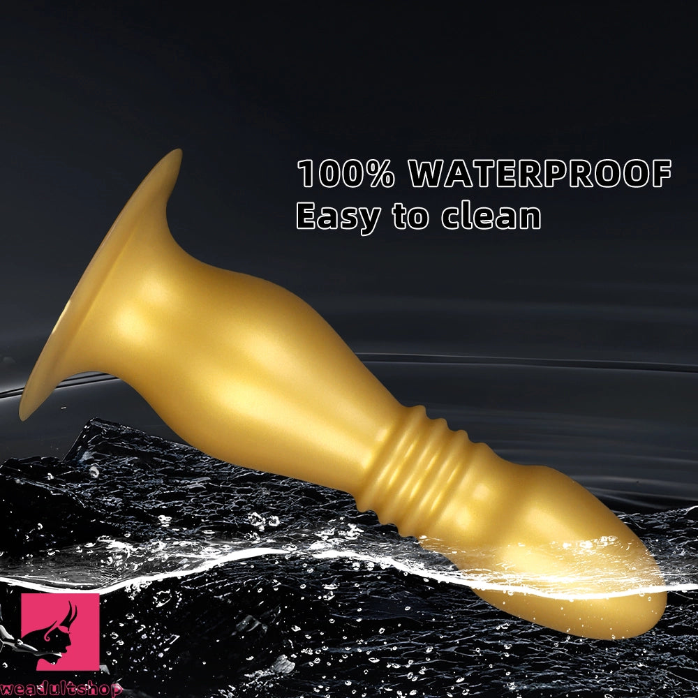 8.66in 12.2in Large Head Anal Dilation Silicone Soft Anal Plug Cock Dildo