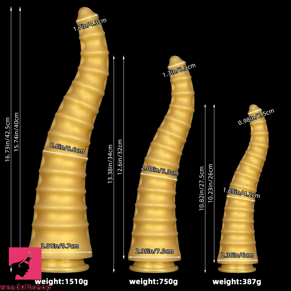 10.82in 13.38in 16.73in Silicone Sharp Tip Dragon Long Big Thick Cock Dildo