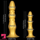 8.07in 11.22in Gold Silicone Large Anal Plug Penis Dildo Anal Exercises