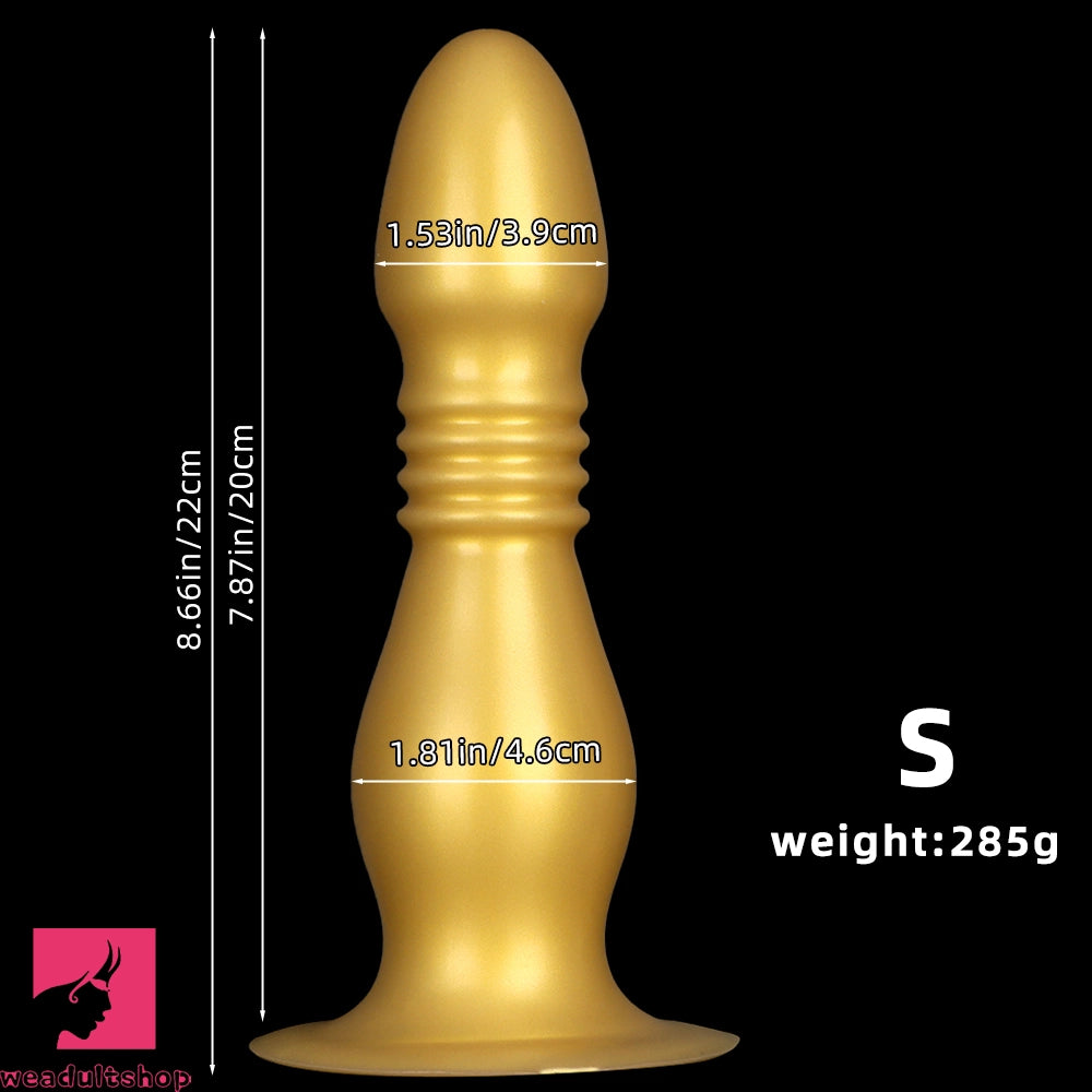 8.66in 12.2in Large Head Anal Dilation Silicone Soft Anal Plug Cock Dildo