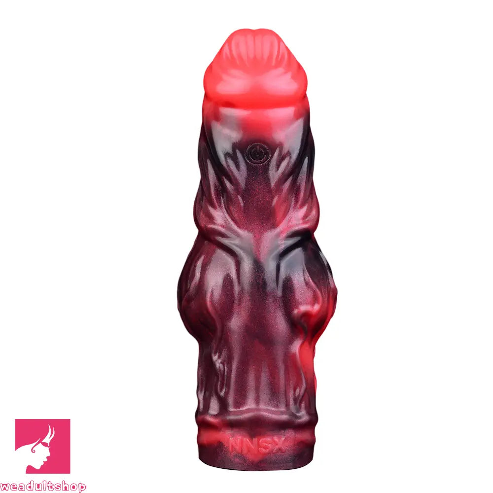 5.91in Silicone Dog Cock Sleeve Knot Dildo Vibrating Dildo With Cock Ring