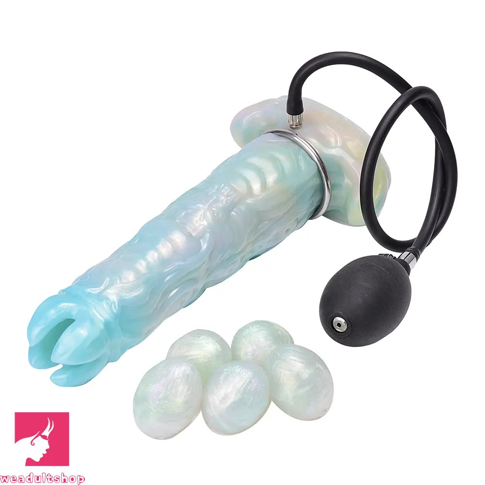 9.52in Ovipositor Egg Laying Inflatable Dildo Soft Masturbator Adult Cock