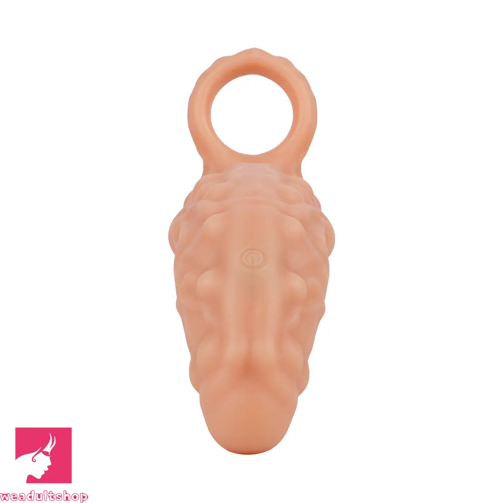 5.91in 6.69in Vibrating Cock Sleeve Dildo With Cock Ring For Gay Female