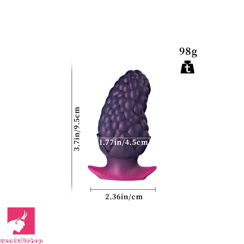 3.7in 5.43in Strawberry Design Small Silicone Soft Butt Plug Anal Dildo