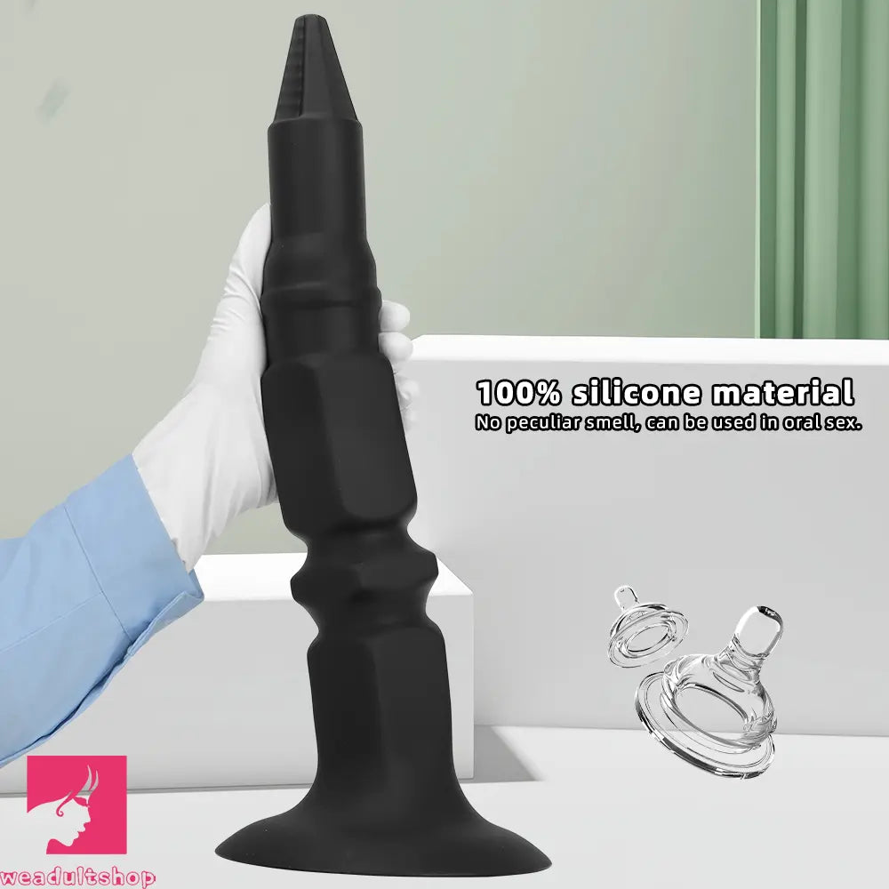 12.6in 14.56in 17.71in Pointed Tip Huge Long Silicone Soft Butt Plug Cock Dildo