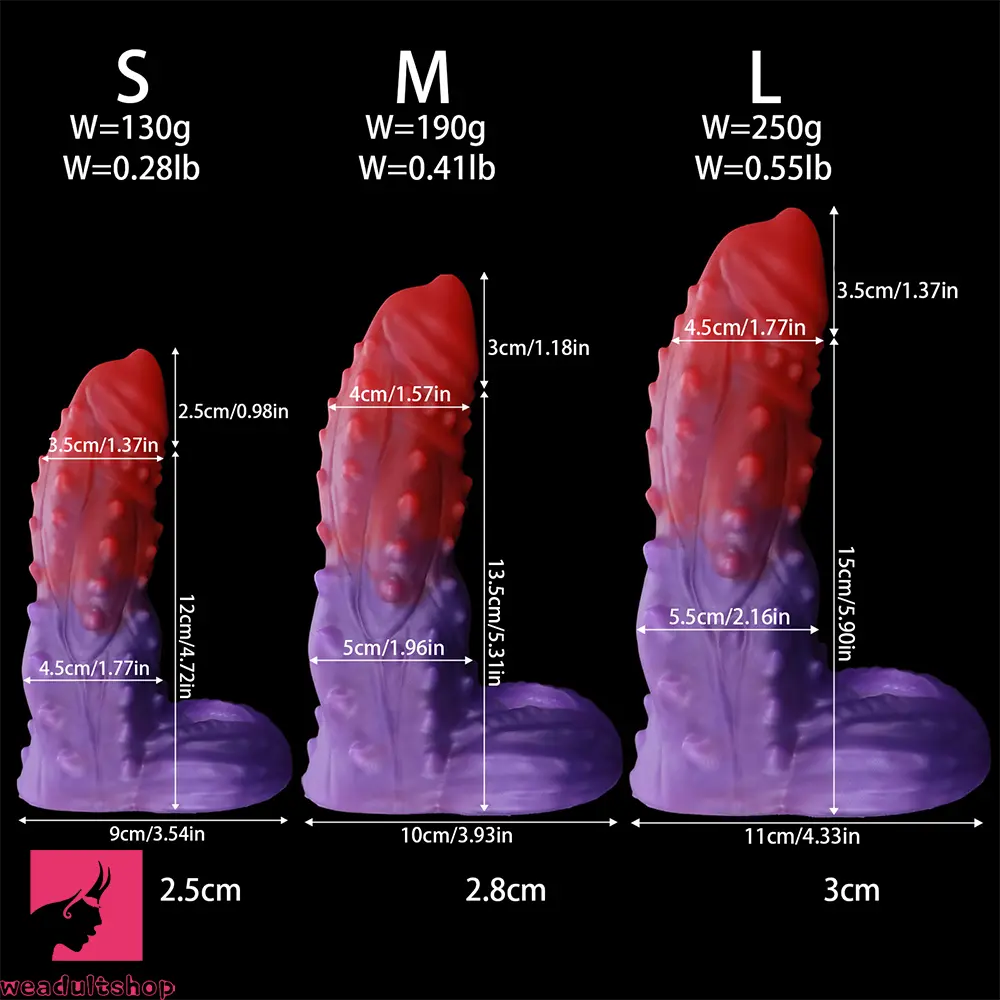 4.72in 5.31in 5.9in Spiked Cock Hollow Dildo Sleeve Penis Extended Sheath