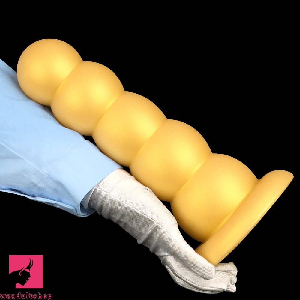 7.08in 9.05in 10.62in Silicone Soft Five-Bead Pull-Bead Butt Plug Cock Dildo