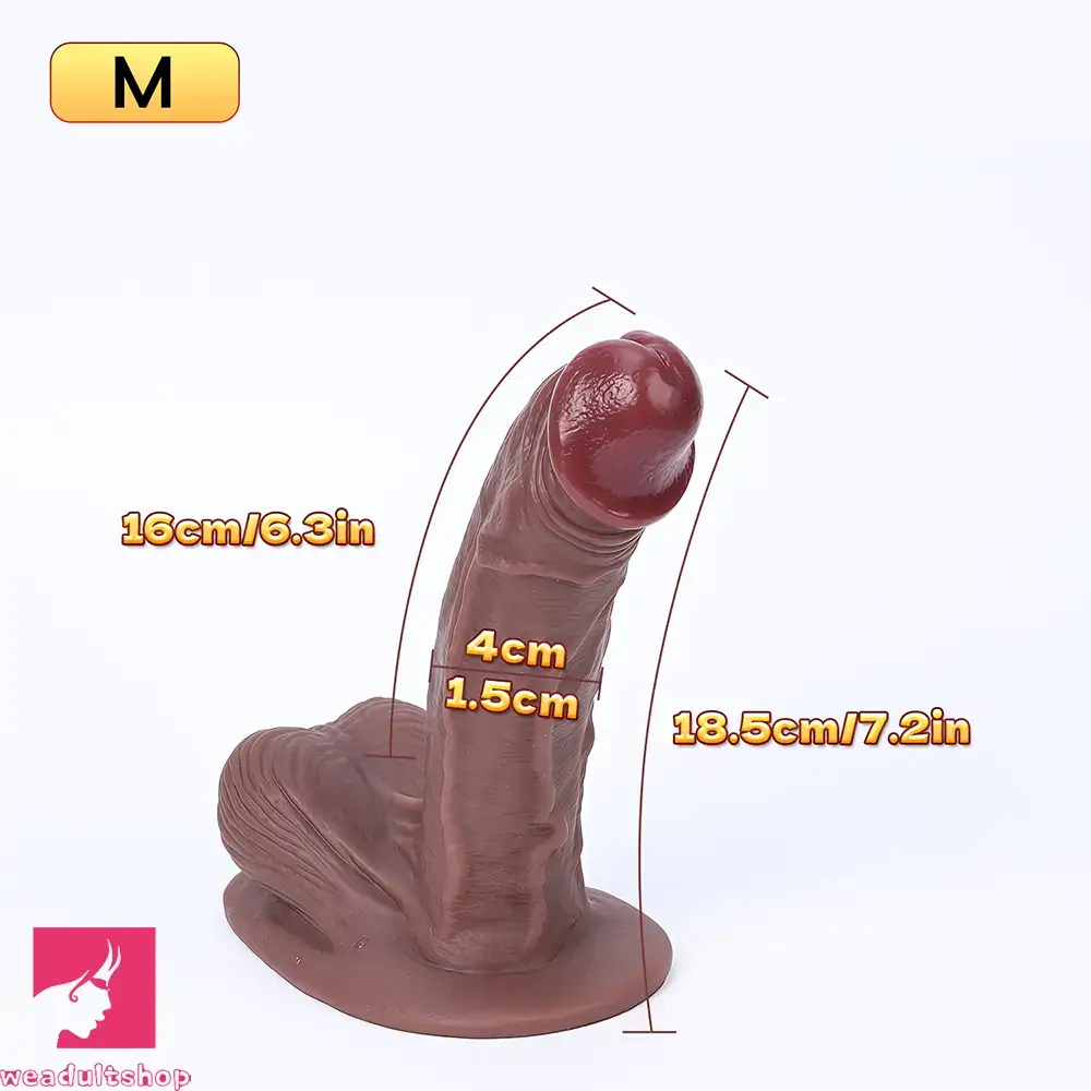 5.5in 7.2in 8.6in Lifelike Sensation Silicone Soft Dildo For Prostate Anal Cock