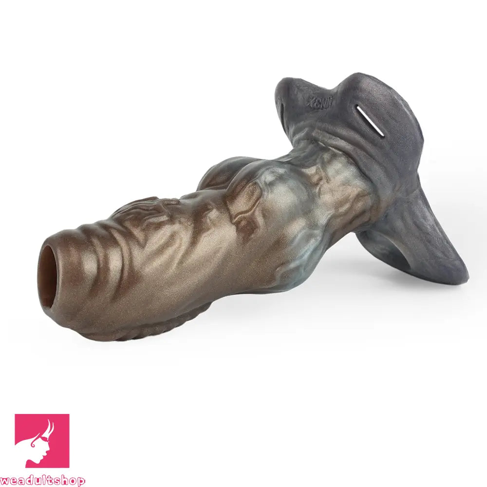 6.85in Monster Knot Strap on Hollow Silicone Dildo Sleeve For Adult Love