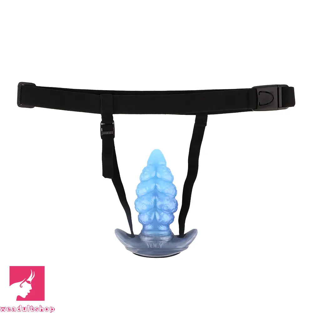 2.91in-9.05in Octopus Vibrating Anchor Dildo Anal Plug Wearable Mouth Gag