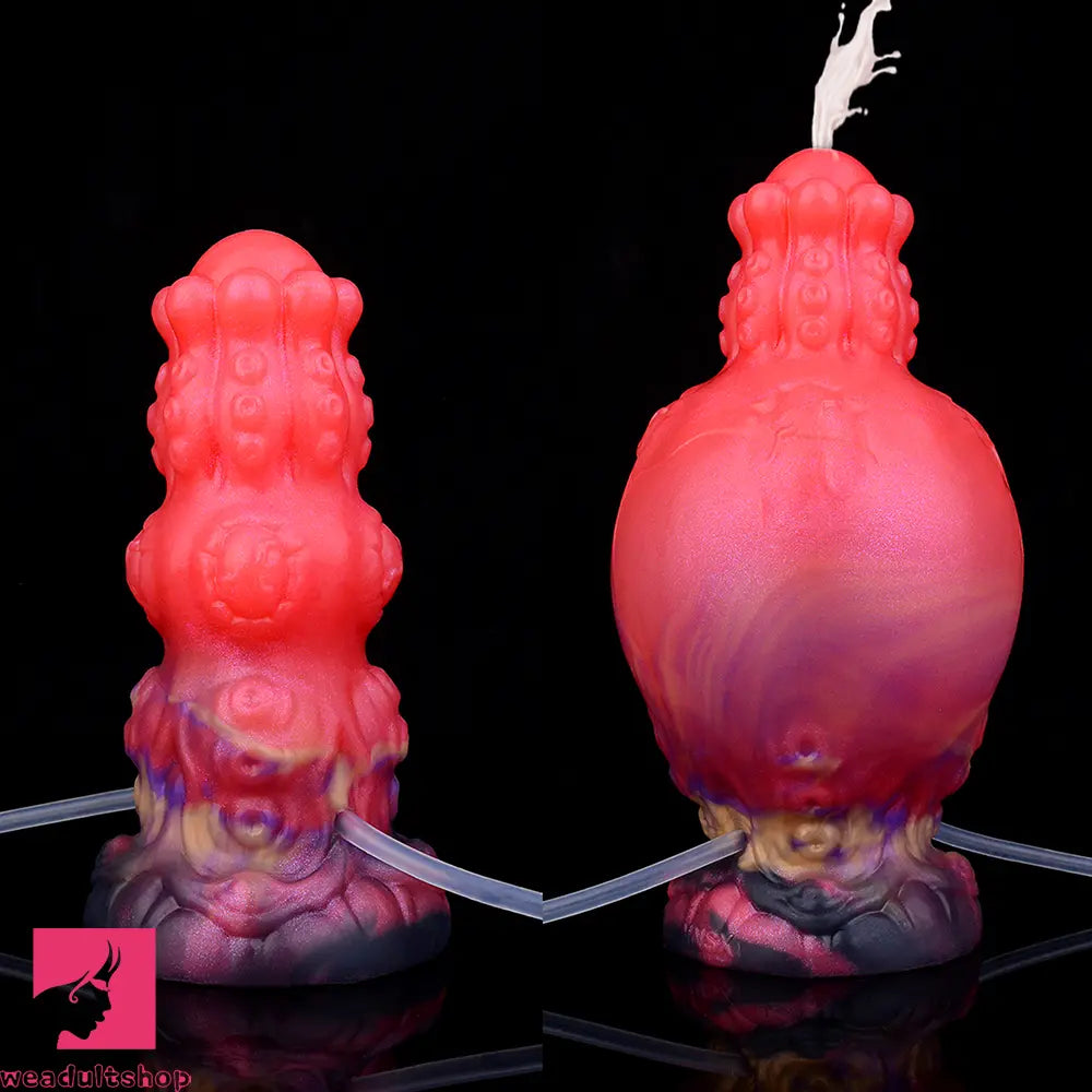 5.91in Fantasy Weird Silicone Soft Inflatable Spraying Water Dildo For Sex