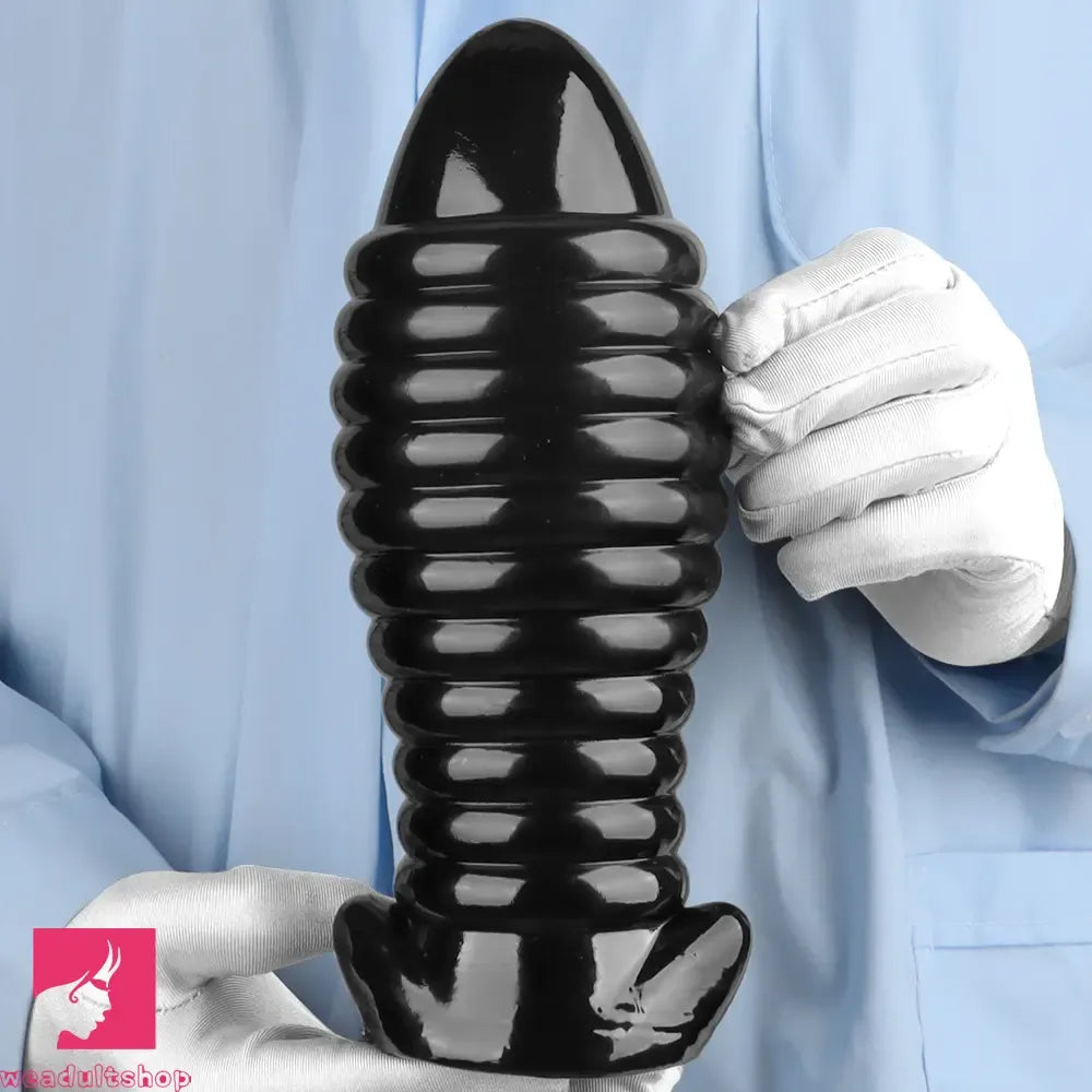 5.11in 7.08in 9.05in Dragon Egg Thread PVC Black Toy Big Butt Plug Dildo