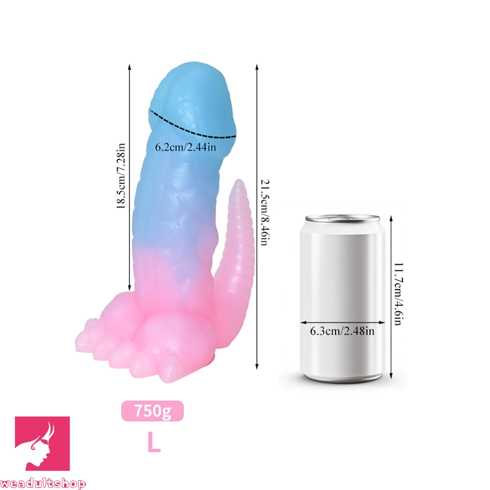 6.29in 8.46in Dinosaur Claw Luminous Dildo For Women Men Sex Prostate