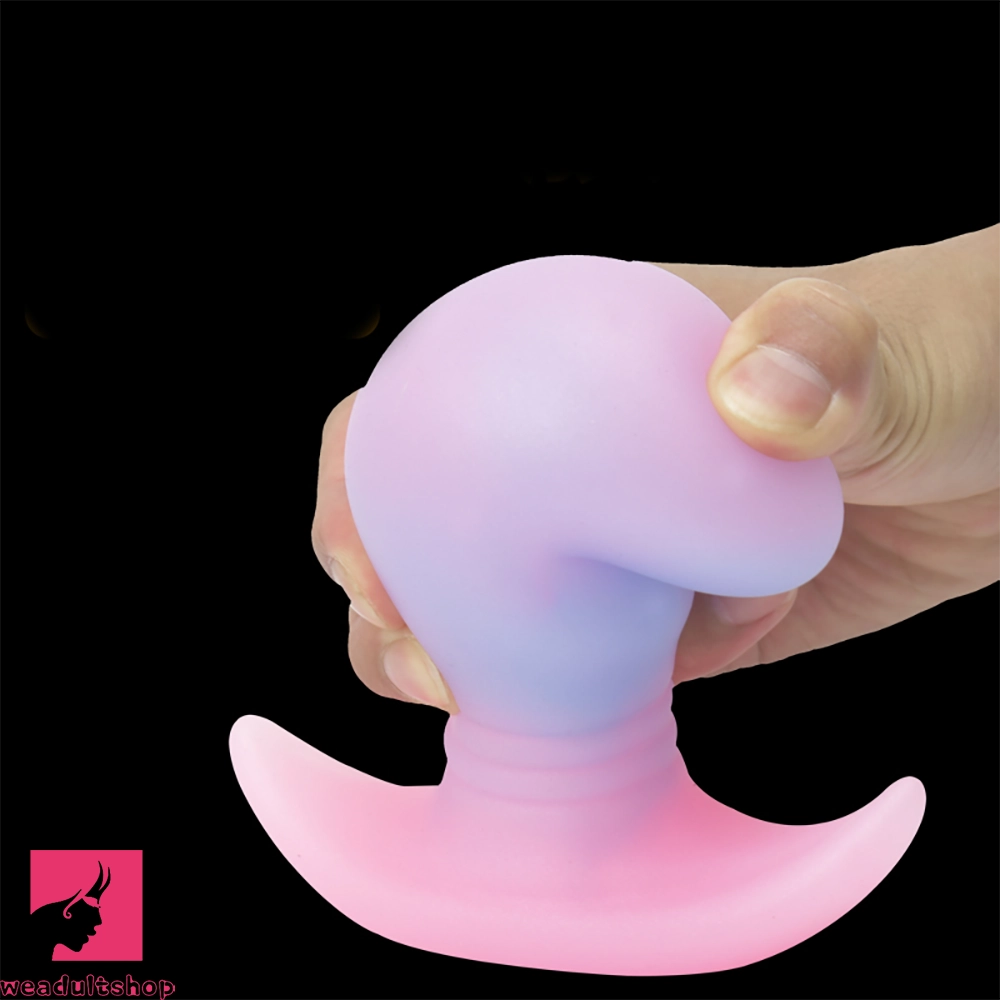4.52in 5.31in 6.69in Luminous Soft Small Silicone Butt Plug Dildo Prostate