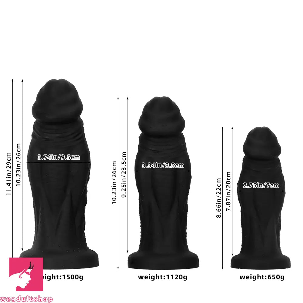 8.66in 10.23in 11.41in Extra Large Silicone Soft Anal Expansion Cock Dildo