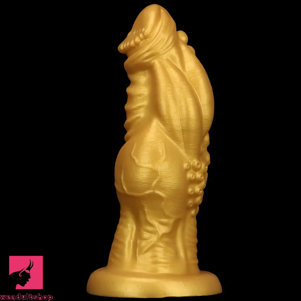 8.66in 9.06in 9.84in 11.42in 12.4in Golden Silicone Fantasy Soft Anal Dildo