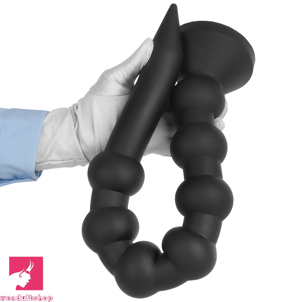 23.62in Soft Seven Beads Expansion Long Deep Huge Anal Plug Cock Dildo