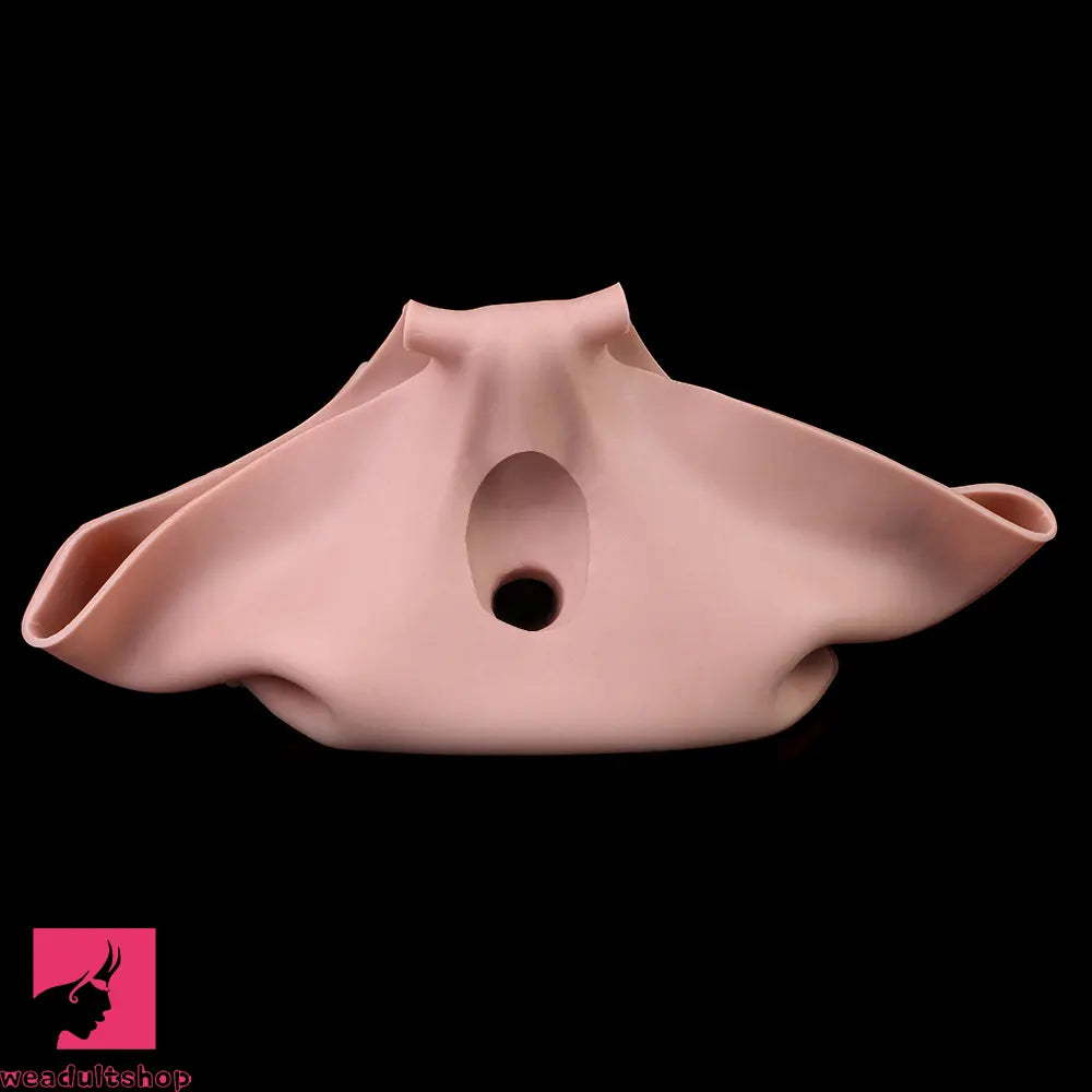 6.37in Wearable Silicone Cock Dildo Pants Real Skin with Hollow Penis Sleeve