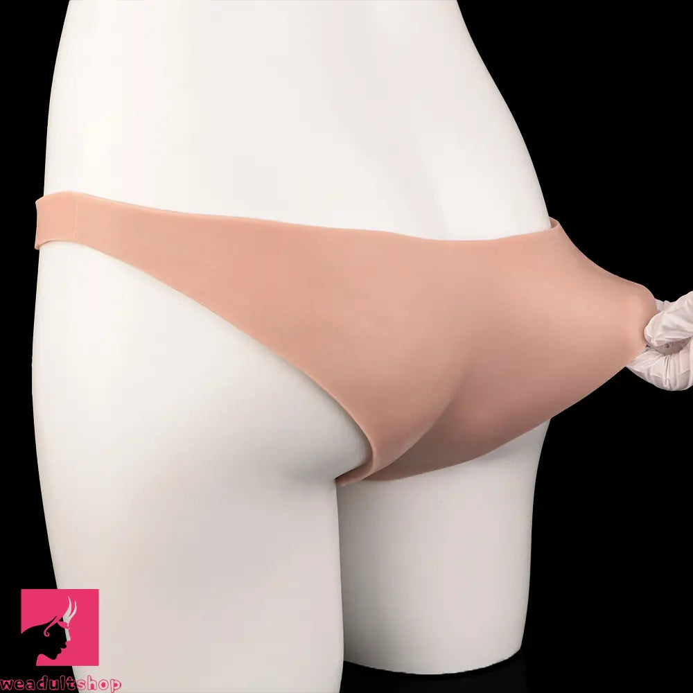 7.17in Hollow Penis Dildo Sleeve Silicone Soft Pants Female Masturbator