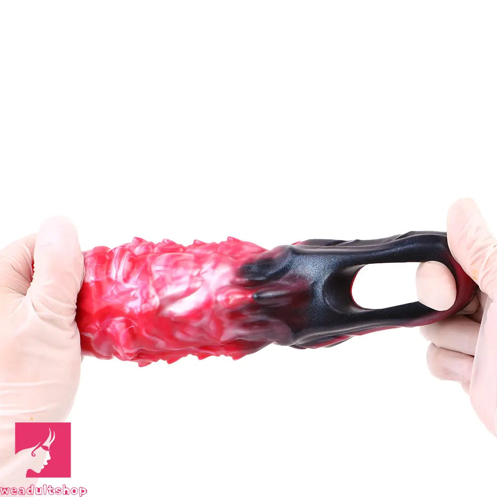 5.82in Weird Floppy Hollow Dildo Built-in keel Vibration Remote Penis Sleeve