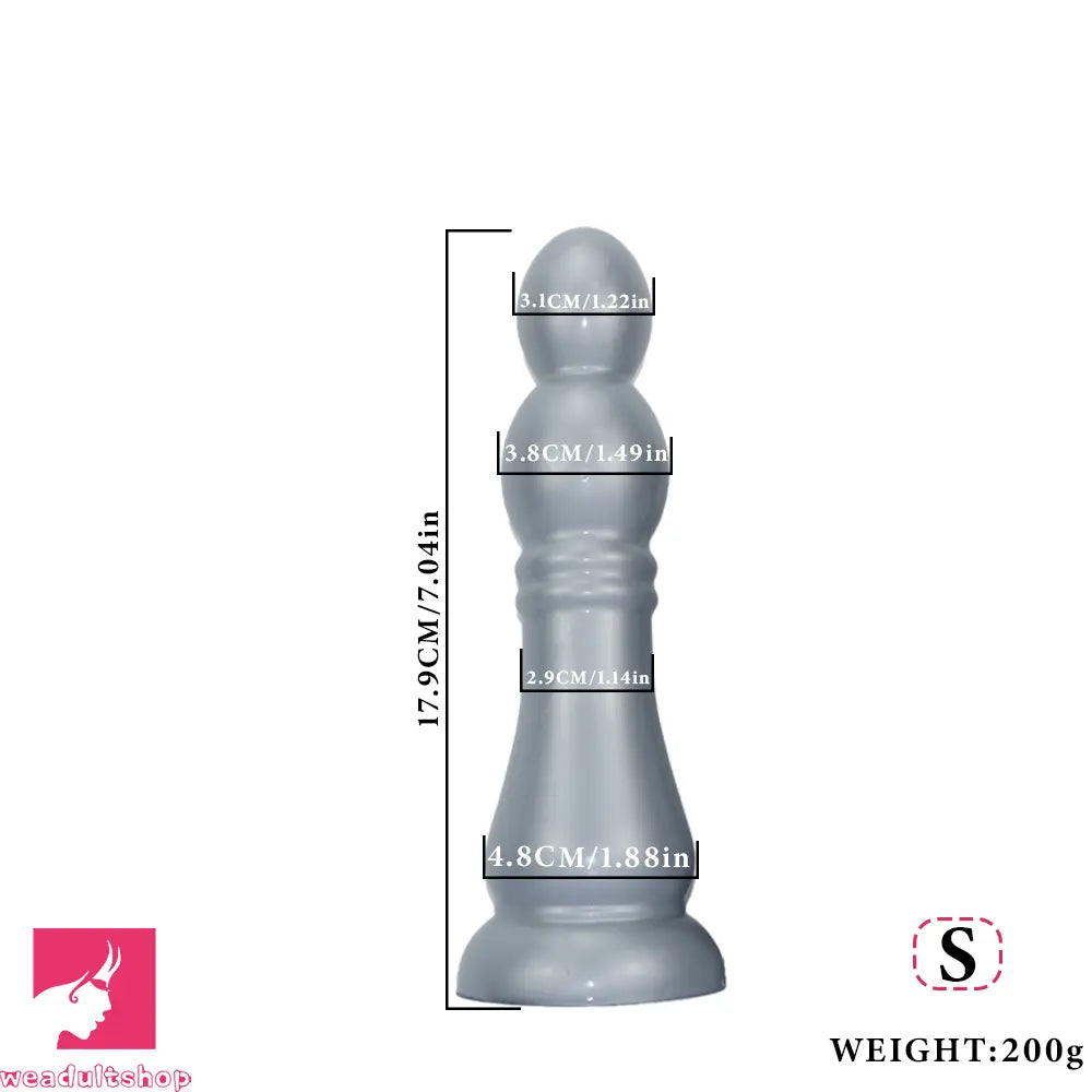 7.04in 9.84in 12.79in Chess Shape Thick Anal Plug Dildo Clitoral Love Toy