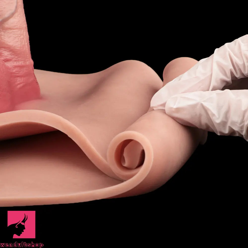 6.77in Hollow Penis Dildo Sleeve Silicone Soft Pants For Women Fucking