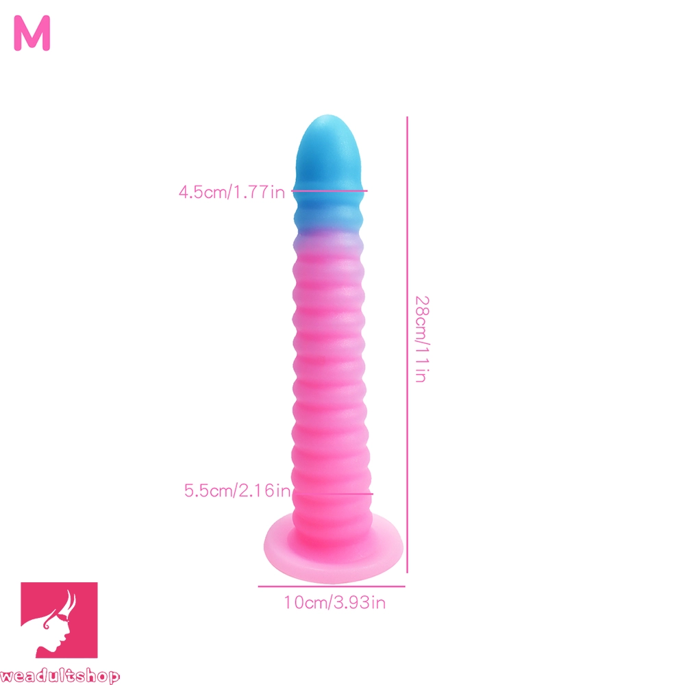 6.69in 9.05in 11in 13.1in Big Silicone Luminous Butt Plug Dildo For Prostate