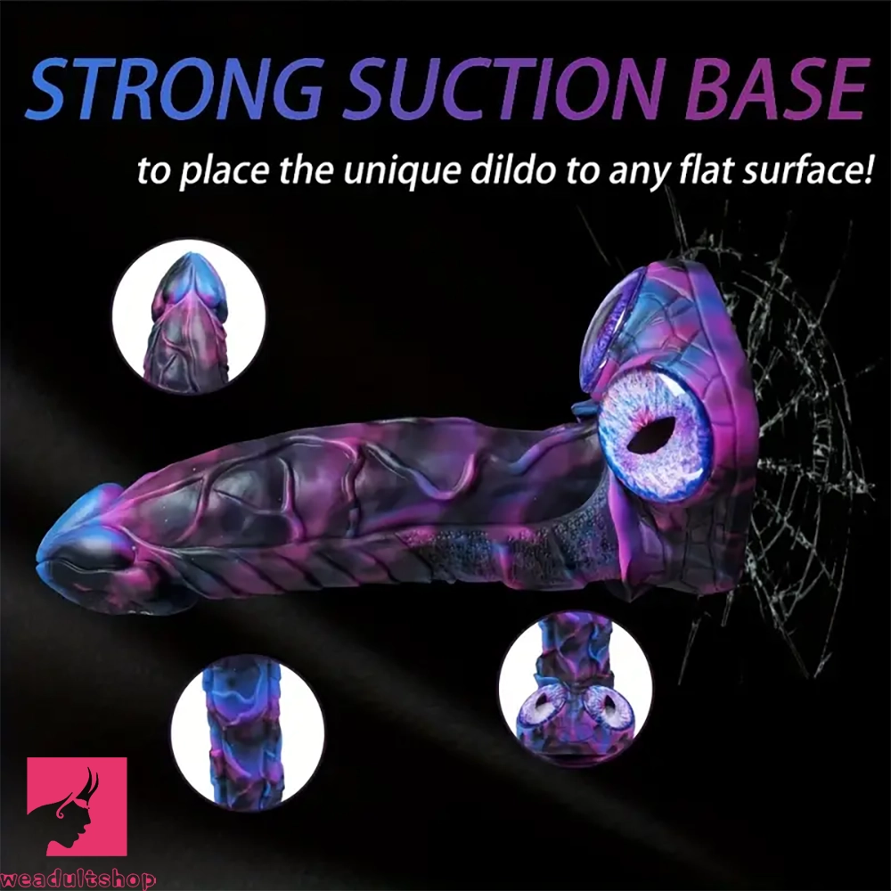 8.58in 9.2in 11in Silicone Fantasy Creature Big Dildo With Real Double Eyes