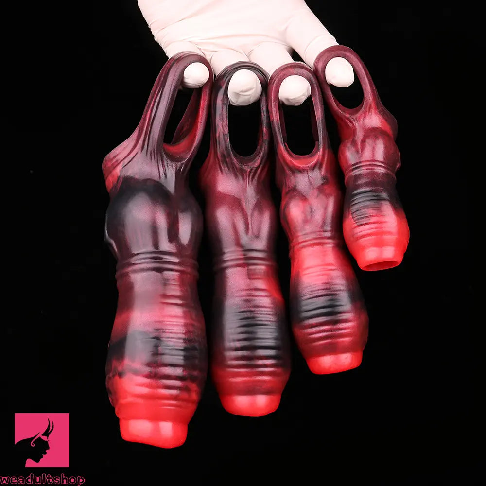 3.54in 4.72in 5.51in 6.69in Dog Knot Silicone Soft Dildo Sleeve Penis Extender