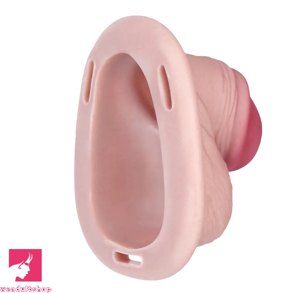 3.74in Real Hollow Chastity Cage Dildo Realistic Penis For Vagina Love