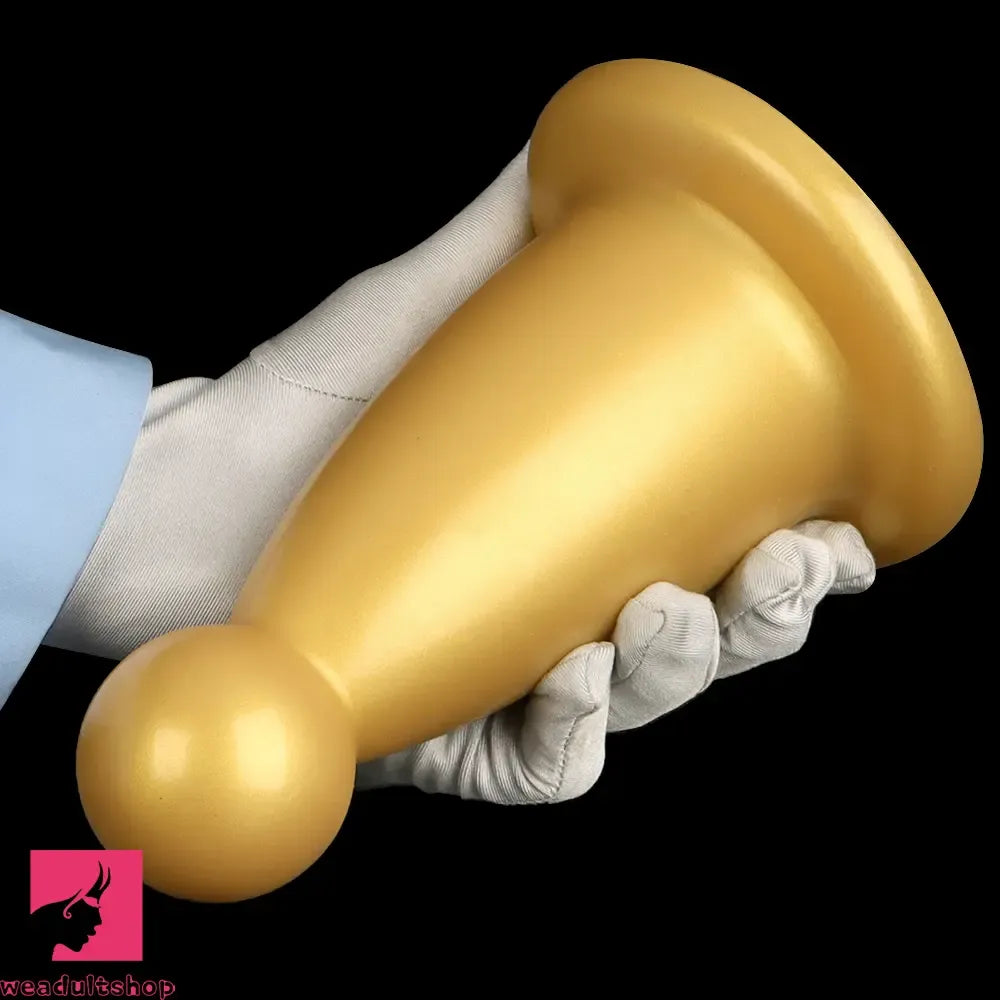 5.7in 7.87in Golden Silicone Soft Thick Butt Plug Dildo For Women Sex Toy