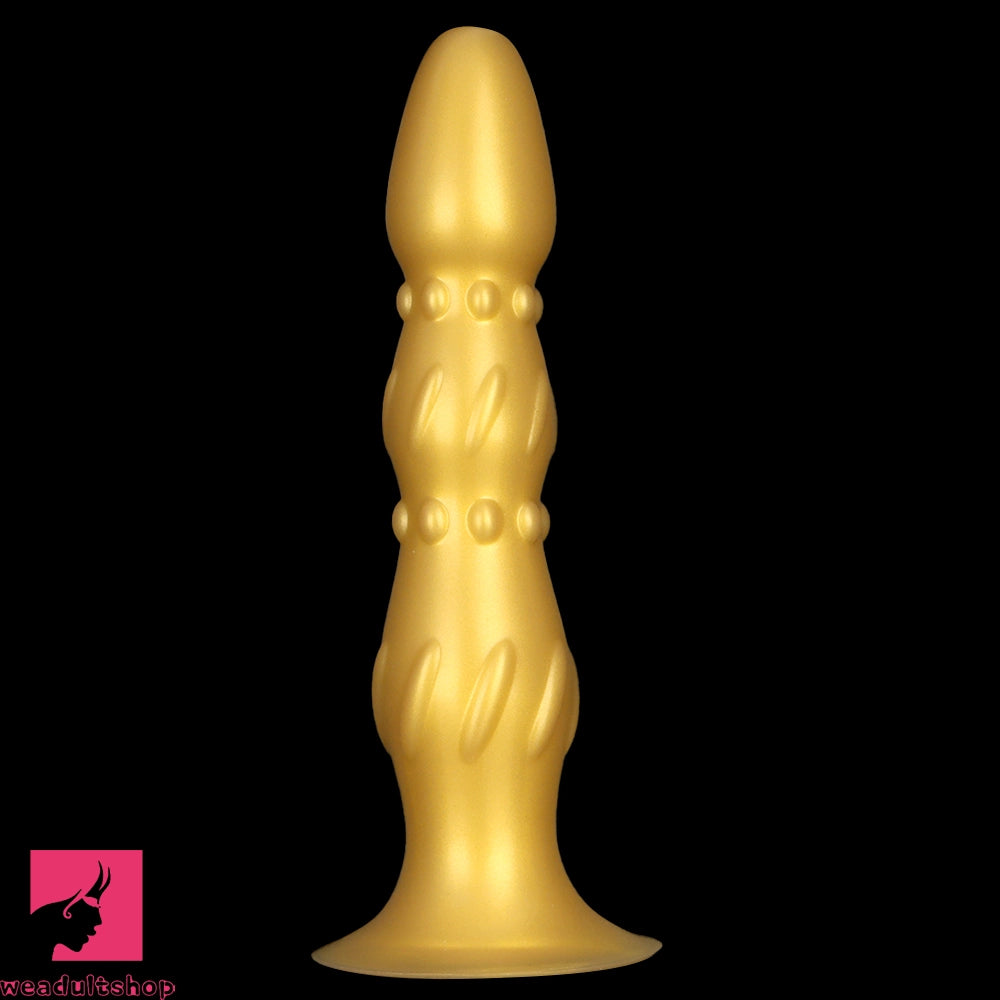 8.07in 11.22in Gold Silicone Large Anal Plug Penis Dildo Anal Exercises