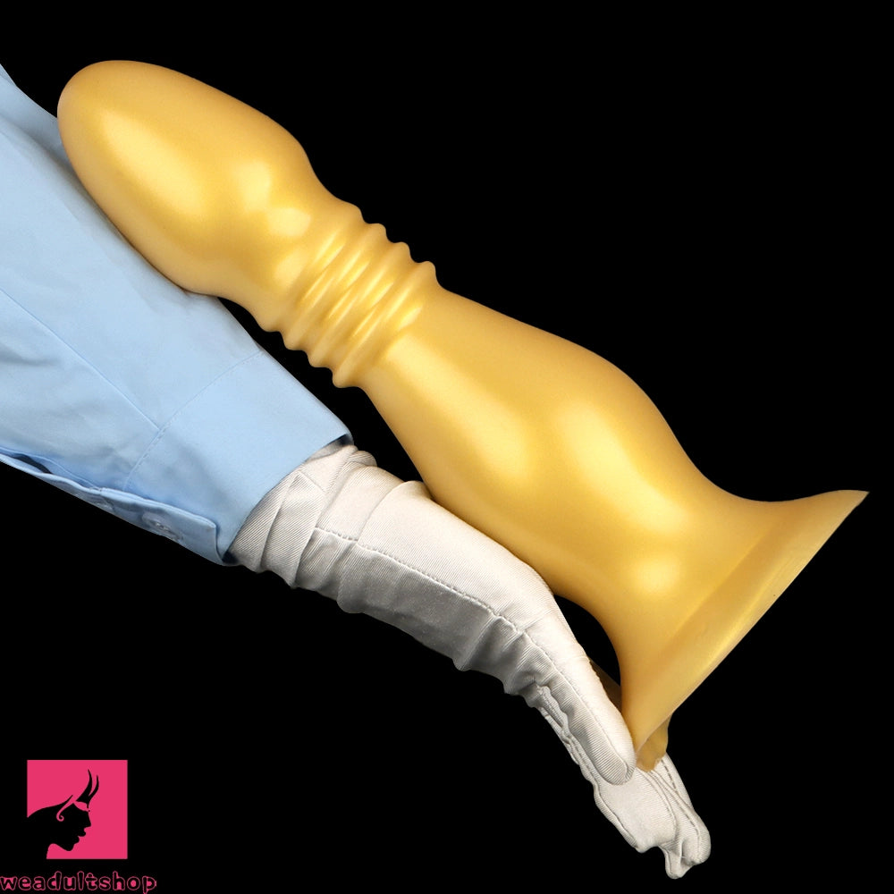 8.66in 12.2in Large Head Anal Dilation Silicone Soft Anal Plug Cock Dildo
