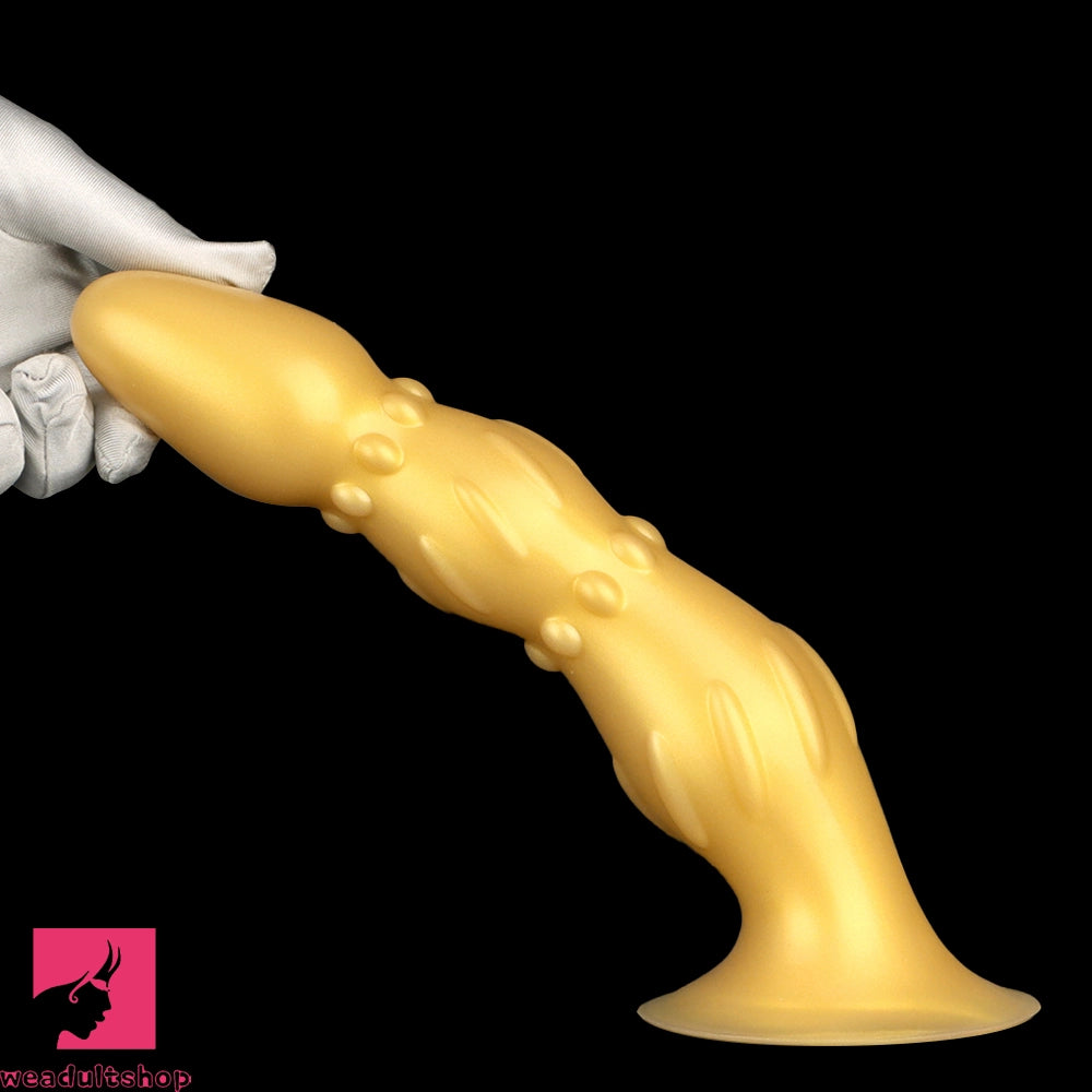 8.07in 11.22in Gold Silicone Large Anal Plug Penis Dildo Anal Exercises