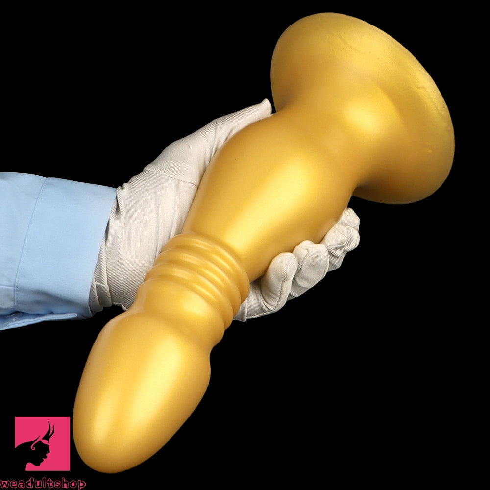 8.66in 12.2in Large Head Anal Dilation Silicone Soft Anal Plug Cock Dildo