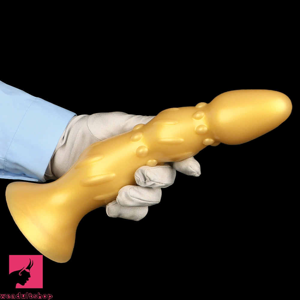 8.07in 11.22in Gold Silicone Large Anal Plug Penis Dildo Anal Exercises