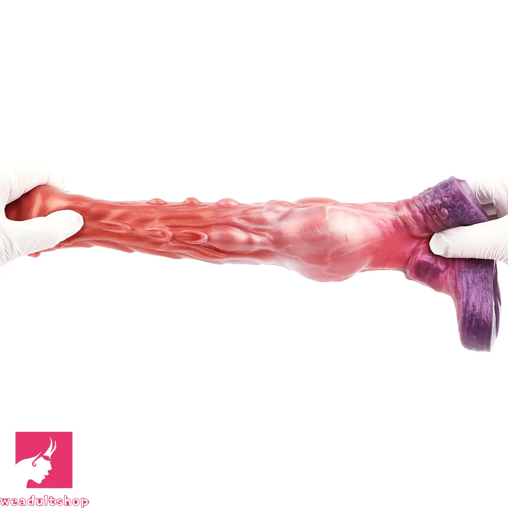 6.85in 8.11in 9.84in Dragon Monster Knot Silicone Dildo For Sleeve Sheath