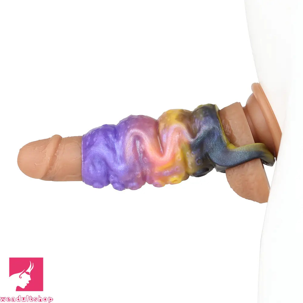 4.96in Sathos Euvoros Tentacle Silicone Soft Dildo Sleeve Penis Extender