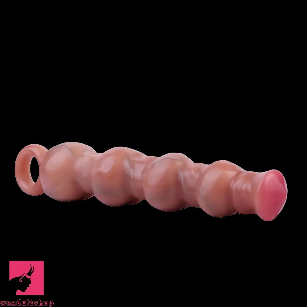 10.5in Big Vibrating Silicone Pulling Beads G Spot Horse Dildo With 3 Motors