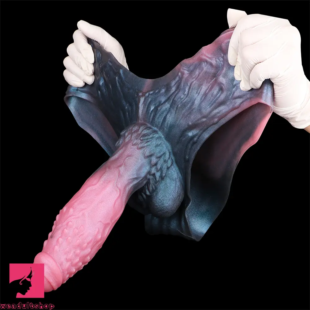 9.37in Spiked Monster Hollow Dildo Harness Pants Strap on Big Sex Toy