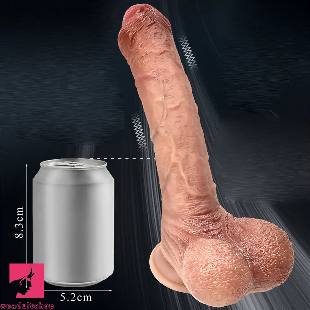 8.07in 10in Powerful Suction Cup Big Real Skin Cock Dildo Adult Sex Toy