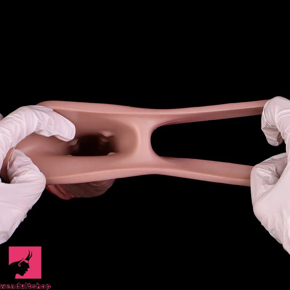 7.05in Lifelike Blue Veins Hollow Dildo Cock Sleeve With Cock Ring For Sex