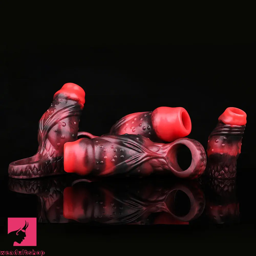 3.54in 4.72in 5.51in 6.69in Monster Scard Dildo Sleeve Cock Extender Toy