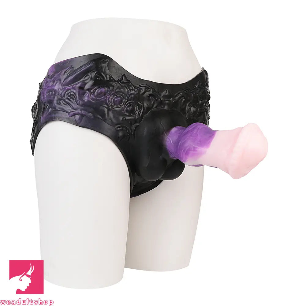 7.99in Silicone Strap on Wearable Hollow Dildo Panty Fantasy Soft Love Toy