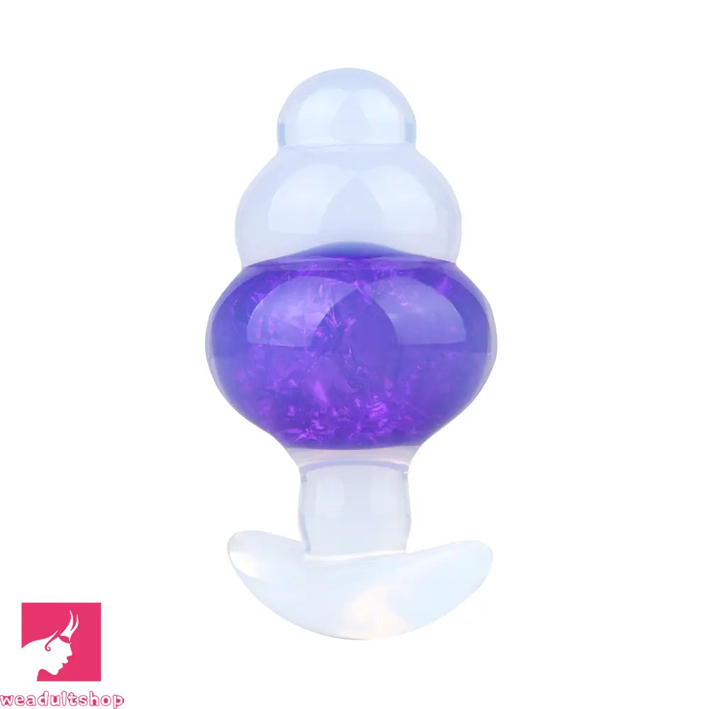 4.53in Luminous Silicone Anal Beads Dildo Anal Love Toy For Women Clit