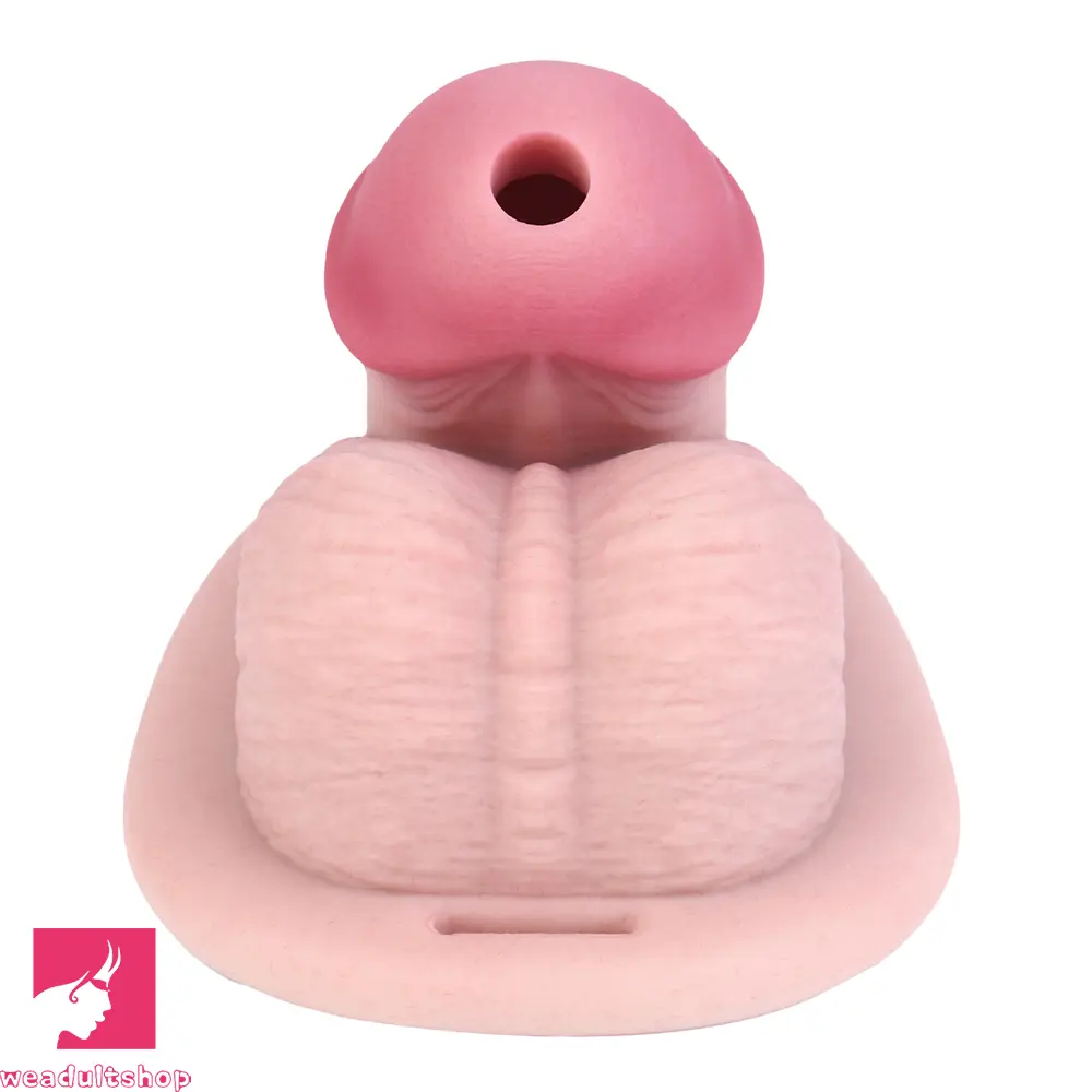 3.74in Real Hollow Chastity Cage Dildo Realistic Penis For Vagina Love