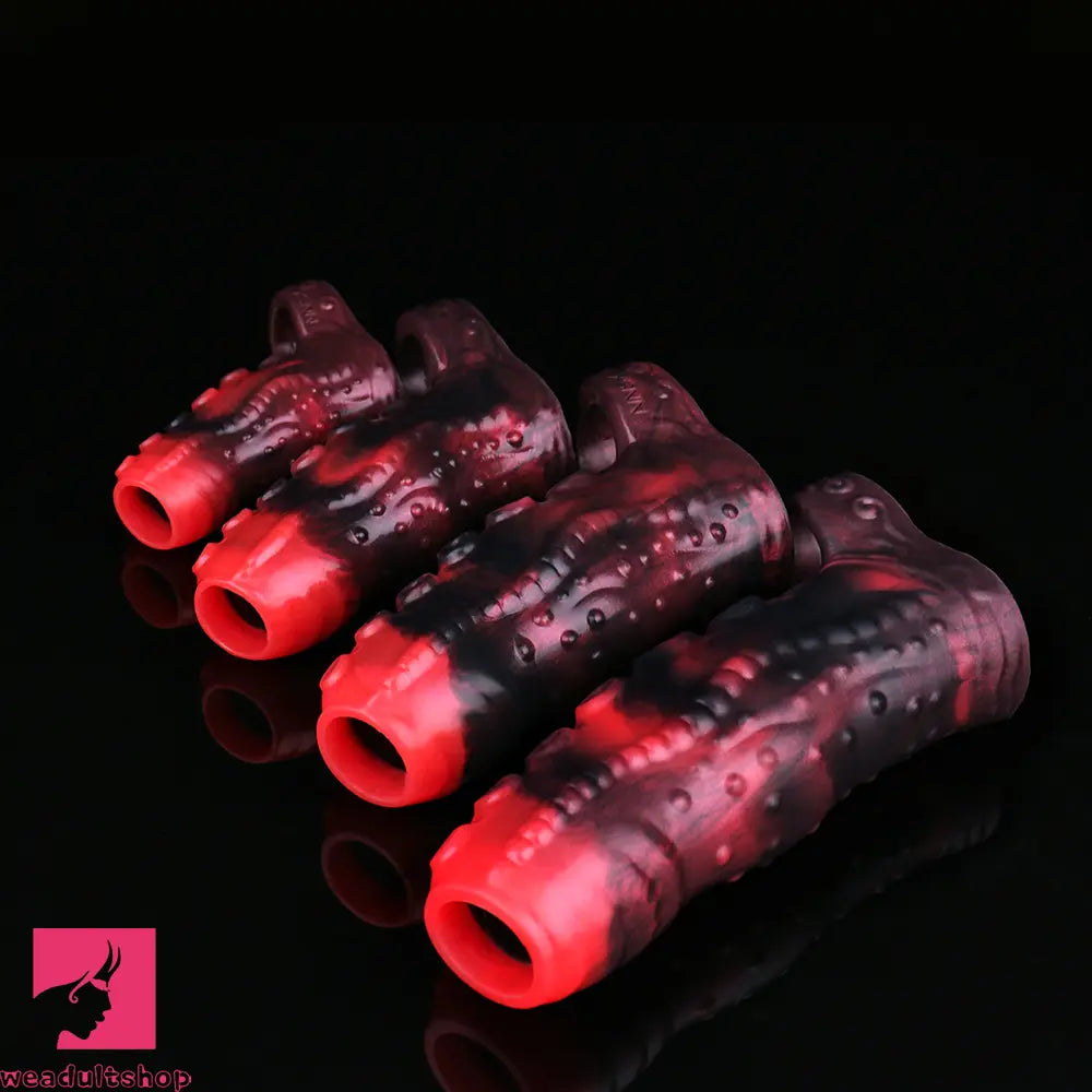 3.54in 4.72in 5.51in 6.69in Tentacle Silicone Soft Dildo Sleeve Penis Extender