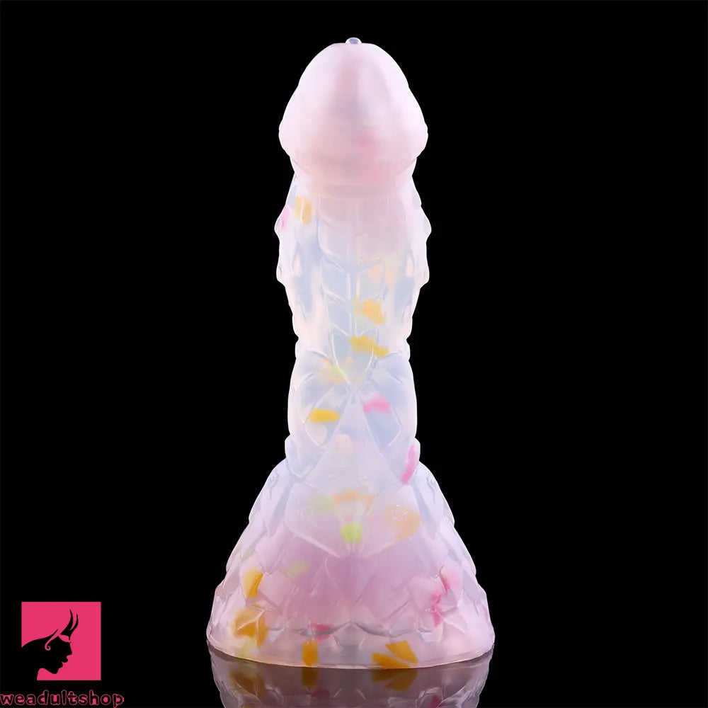4.68in 5.9in 7.16in 8.26in Fantasy Spiked Silicone Soft Dildo With Key Chain